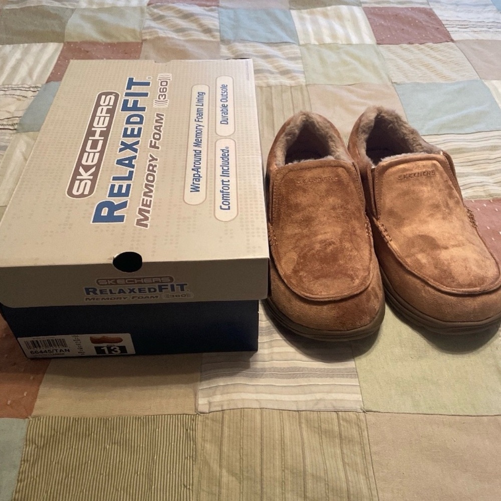 Skechers Men's Brown Relaxed Fit Loafers 13
